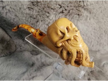  Block Meerschaum Octopus Skull Pipe