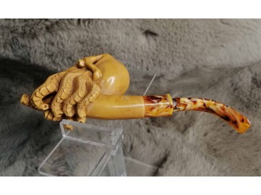  Block Meerschaum Octopus Skull Pipe