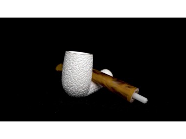  Handmade Block  Meerschaum Rustic Pipe