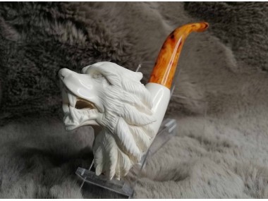 Block Meerschaum Wolf Pipe 