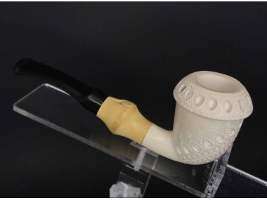 Block Meerschaum Calabash Pipe & Bamboo 
