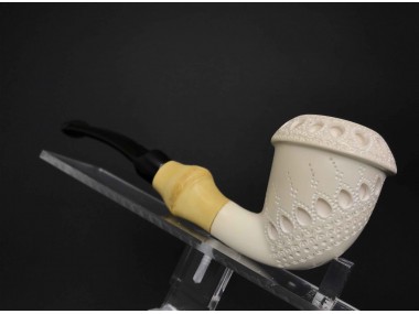 Block Meerschaum Calabash Pipe & Bamboo 