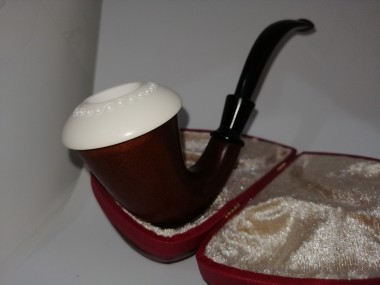 Block Meerschaum Calabash Pipe Dark Brown