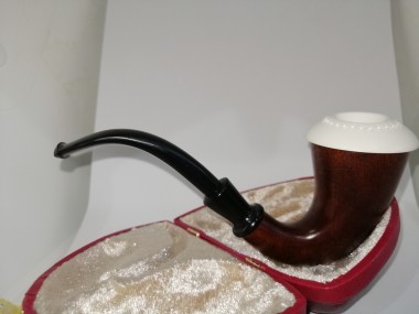 Block Meerschaum Calabash Pipe Dark Brown