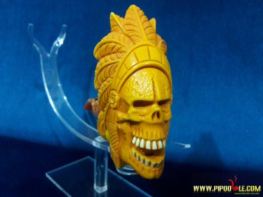 Meerschaum Indian Skull Pipe