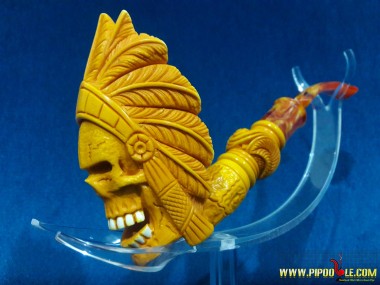 Meerschaum Indian Skull Pipe