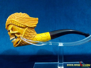 Meerschaum Warior Skull Pipe