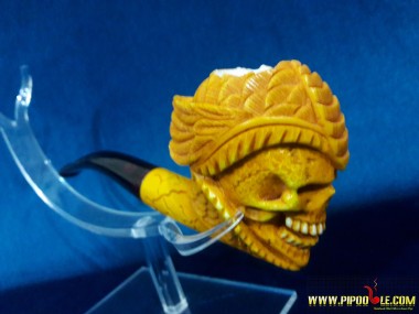 Meerschaum Warior Skull Pipe