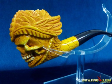 Meerschaum Warior Skull Pipe
