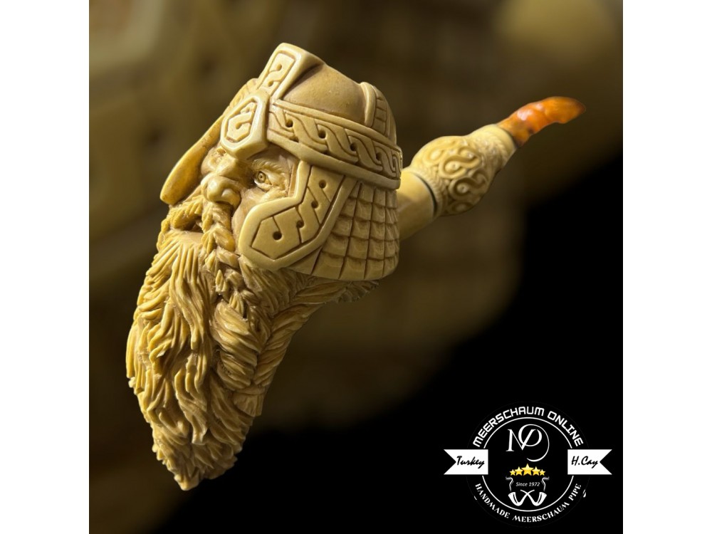 Handmade Block Meerschaum Gimly Pipe (Portre)