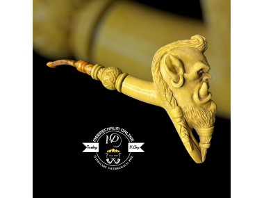 Handmade Block Meerschaum Warrior OrC Pipe (Portre)