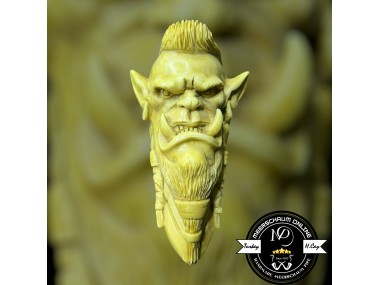 Handmade Block Meerschaum Warrior OrC Pipe (Portre)
