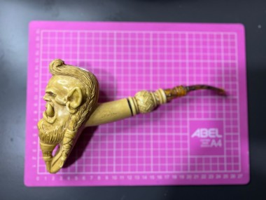 Handmade Block Meerschaum Warrior OrC Pipe (Portre)