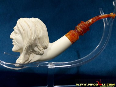 Turkish Block Meerschaum Indian Pipe