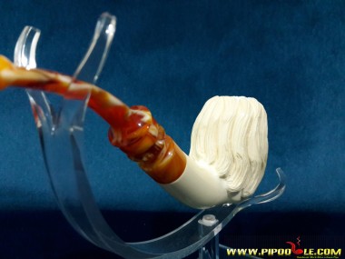 Turkish Block Meerschaum Indian Pipe