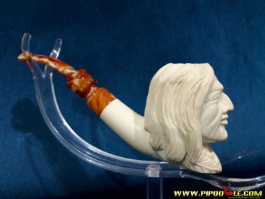 Turkish Block Meerschaum Indian Pipe