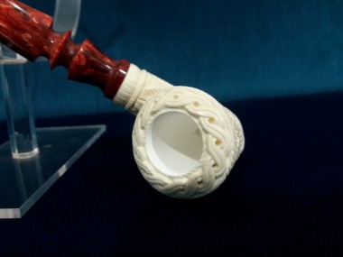 Handcarved Figural Meerschaum Pipe