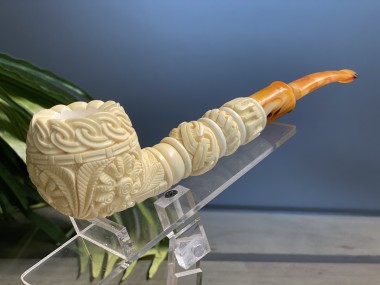 Carved Block Meerschaum Pipe 