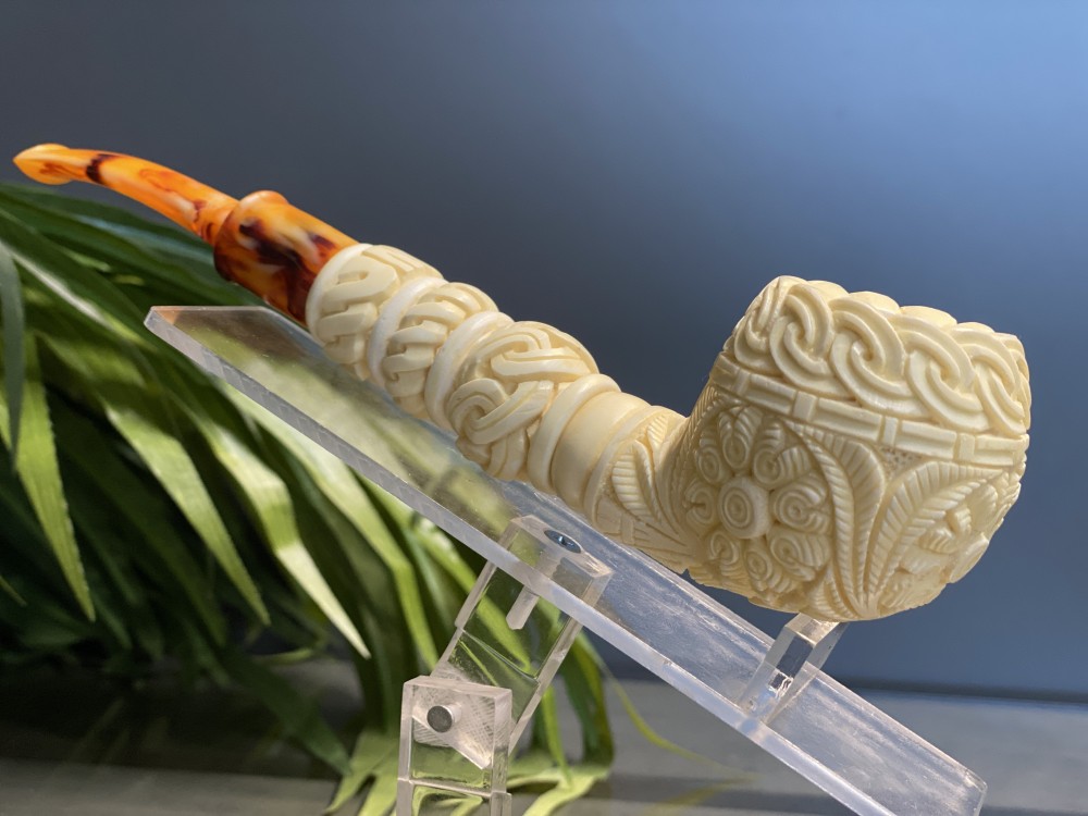 Carved Block Meerschaum Pipe 