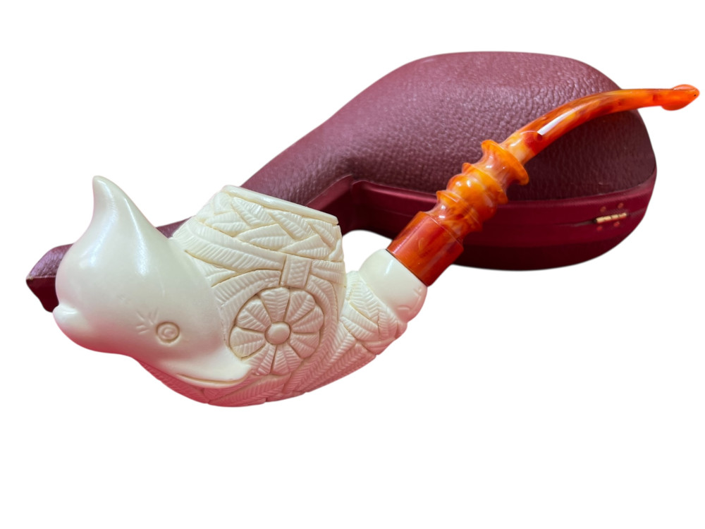 Block Meerschaum dolphin pipe