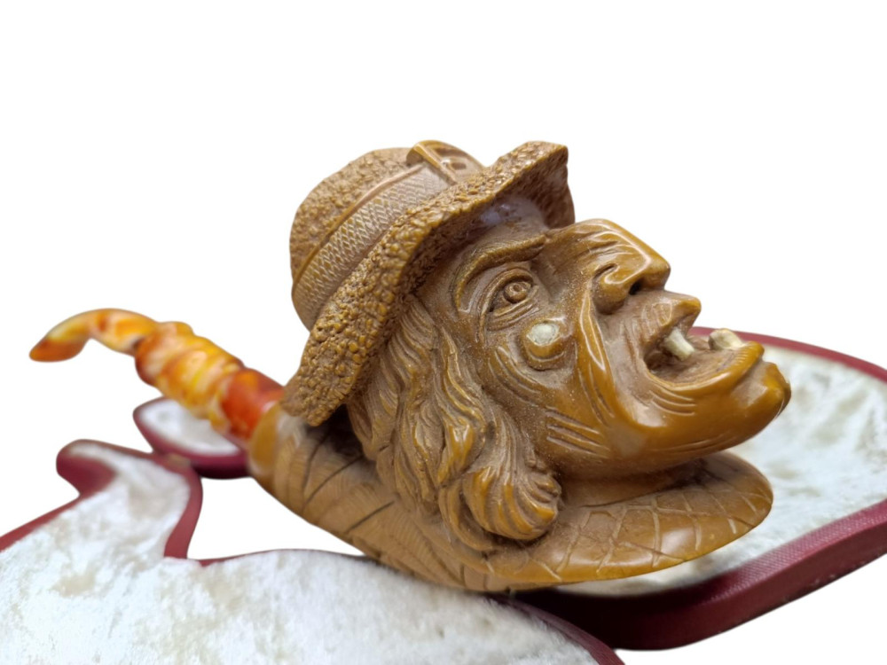 Block Meerschaum miner pipe
