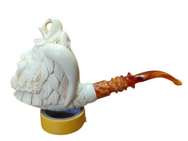 Block Meerschaum Laughing Warrior Pipe