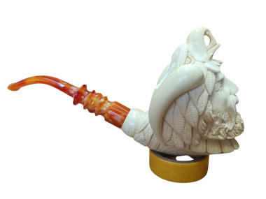 Block Meerschaum Laughing Warrior Pipe