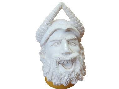 Block Meerschaum Viking With Double Horn Helmet Pipe