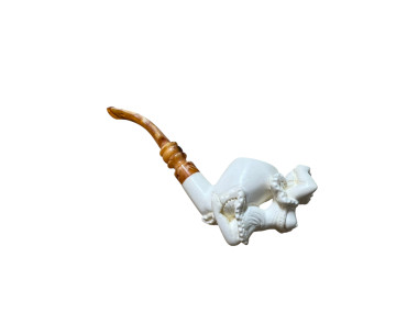 Artisan Figural Block Meerschaum Pipe Elegant Lady
