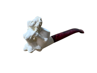 Artisan Figural Block Meerschaum Pipe Elegant Lady