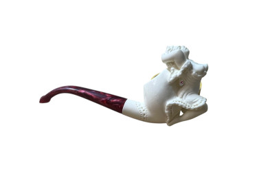 Artisan Figural Block Meerschaum Pipe Elegant Lady