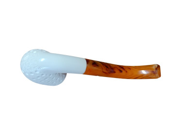 Geometric Dimple Carved Meerschaum pipe