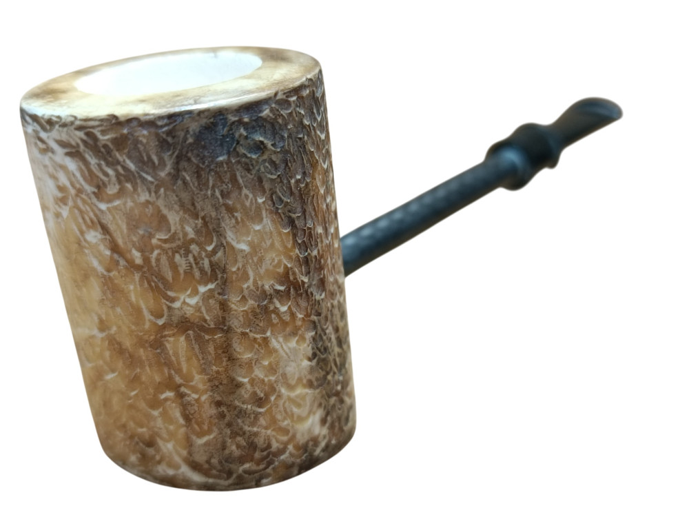 Handmade Block Meerschaum Pipe Natural Rustic Finish