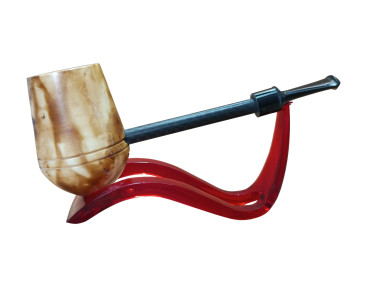 Earth Vein Naturally Patinated carbon fiber stam Handmade Block Meerschaum Pipe