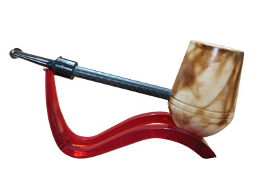Earth Vein Naturally Patinated carbon fiber stam Handmade Block Meerschaum Pipe
