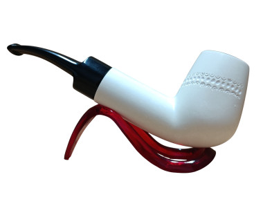 Gentleman Character dot work Hand Carved Meerschaum Pipe