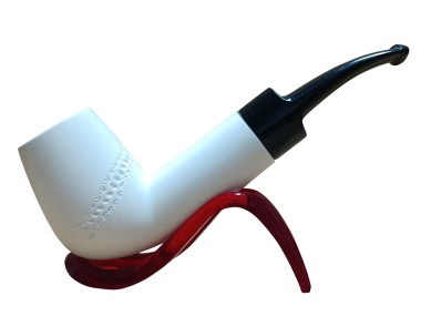 Gentleman Character dot work Hand Carved Meerschaum Pipe