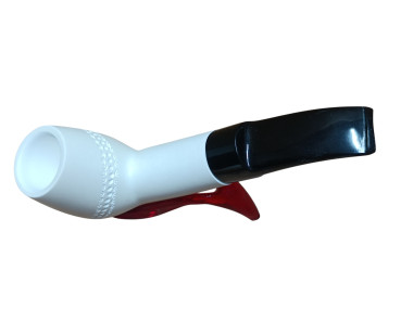 Gentleman Character dot work Hand Carved Meerschaum Pipe