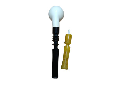 Dual Essence Balance Interchangeable Stem Handmade Block Meerschaum Pipe