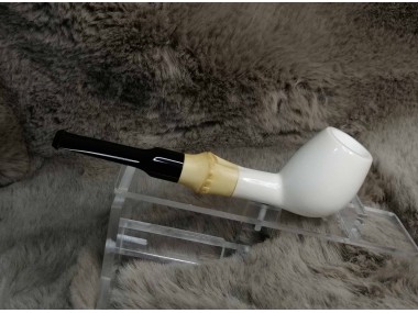  Bamboo with Block Meerschaum Pipe