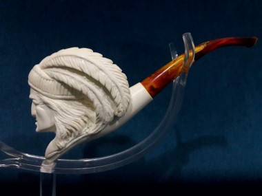 Block Meerschaum Indian Man Pipe