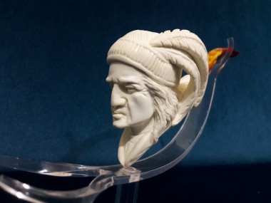 Block Meerschaum Indian Man Pipe